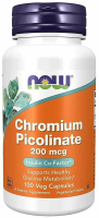 NOW Chromium Picolinate 200 mcg. 100 раст. капсул