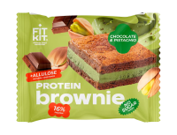 FitKit Брауни неглазированный 40 гр. фисташковая кунафа шоколад 
