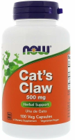 Now Кошачий коготь 500mg 100 раст.капсул	