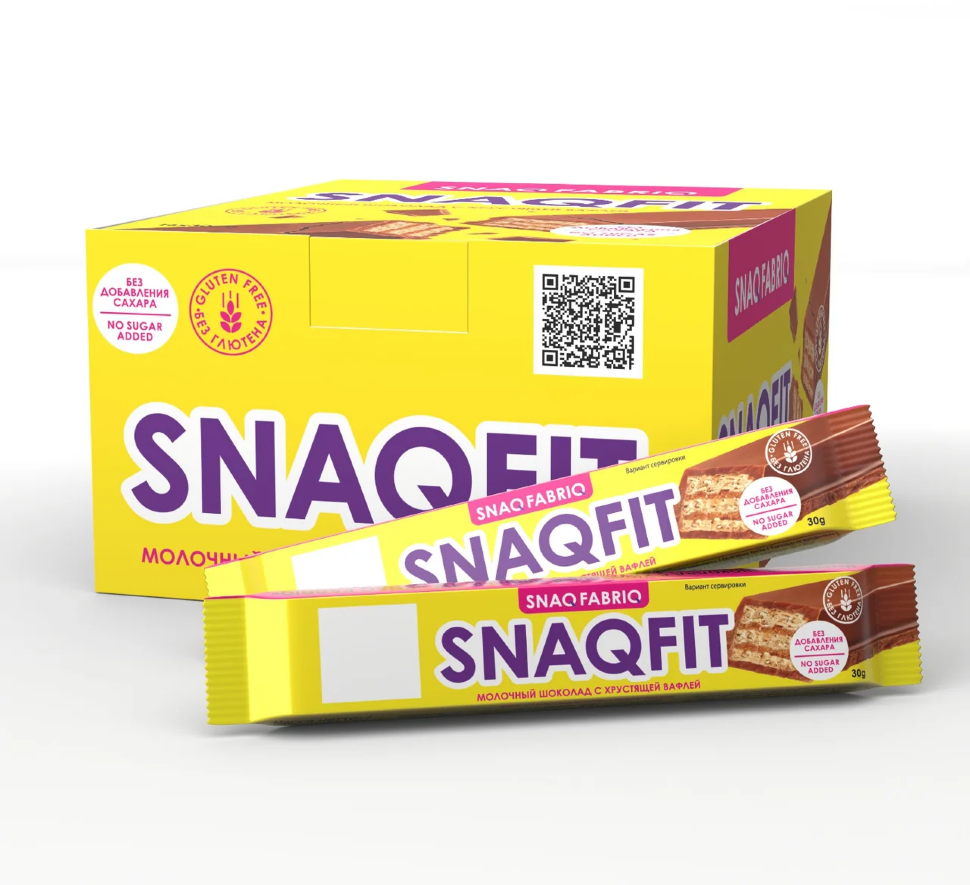  SNAQFABRIQ Молочный шоколад с хрустящей вафлей 30 г