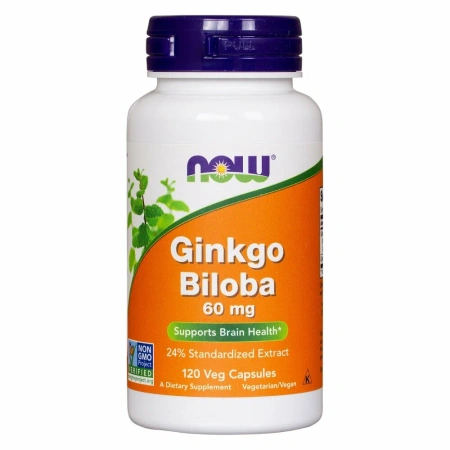 NOW Ginkgo Biloba 60 mg 120 vegcaps