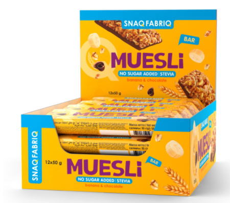 SNAQ FABRIQ Батончик мюсли 50гр. Банан.