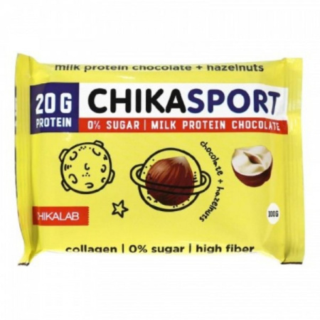 CHIKALAB Молочный шоколад Сhicasport 100 гр. с фундуком
