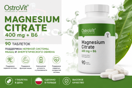 Ostrovit Magnesium Citrate 400 mg+B6 90 tab