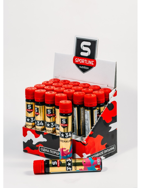 Sportline Предтренировочный комплекс T-34 25 мл. адреналин