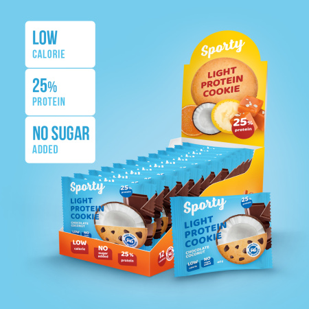 Sporty Протеиновое печенье шоколад и кокос 40 гр.