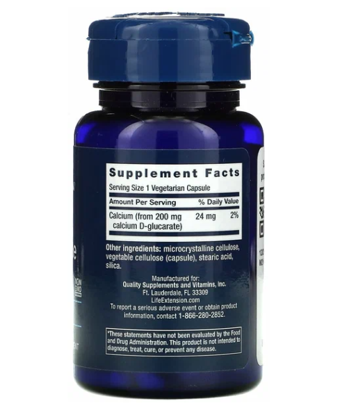 Life Extension D глюкорат кальция 200 мг 60 раст.капсул