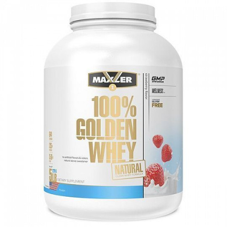 Maxler 100% Golden Whey Natural 2,3 кг. клубника