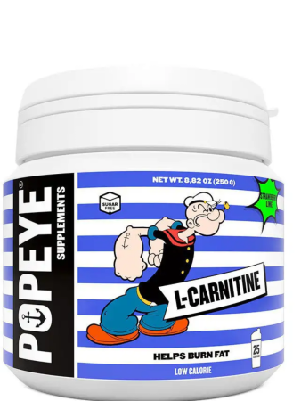 POPEYE Порошок L-карнитина Клубника-лайм банка 250 гр.