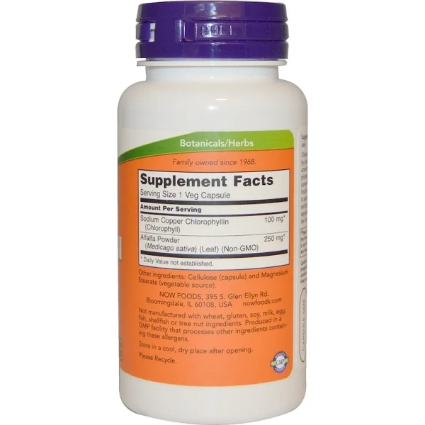 NOW Chlorophyll 100 mg 90 vegcaps