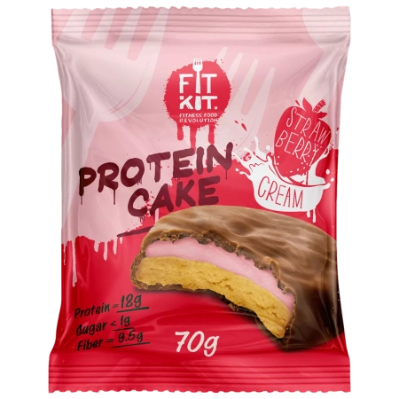 FitKit Protein Cake 50 гр. клубника со сливками
