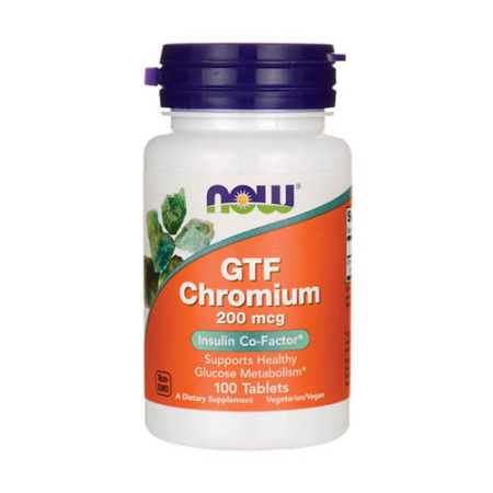 NOW GTF Chromium  200 mcg. 100 Таб.