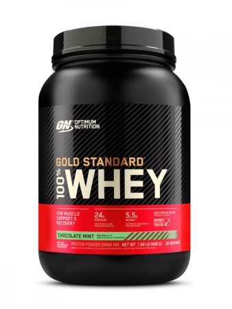 Optimum nutrition 100% Whey Gold 0,9 кг.  шоколад-мята