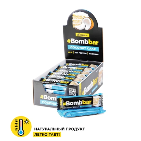 BOMBBAR Протеиновый батончик 40 гр. кокосовый торт