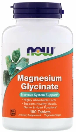 NOW Magnesium Glycinate 200 мг. 180 таблеток