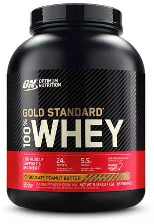 Optimum nutrition 100% Whey Gold 2,3 кг. шоколадно-арахисовое масло