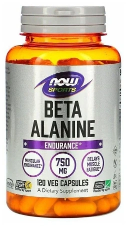 NOW sports Beta Alanine 750мг. 120капсул.