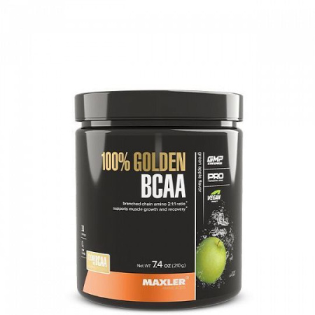 Maxler 100% Golden BCAA  210 гр. зелёное яблоко