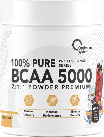 Optimum system BCAA 5000 200 гр. вишня-лайм
