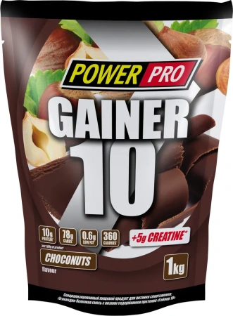 PowerPro Gainer 10% 1 кг. Choconuts