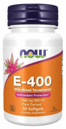 NOW Vitamin E 400 50 гель.капс 