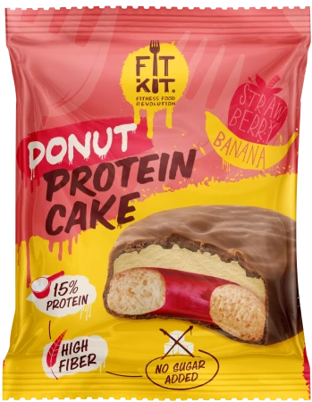 FitKit Protein Cake Donut 100 гр. клубника-банан
