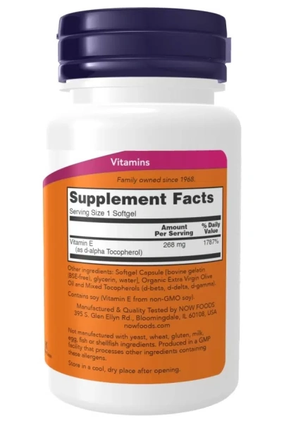 NOW Vitamin E 400 IU 50 капс.
