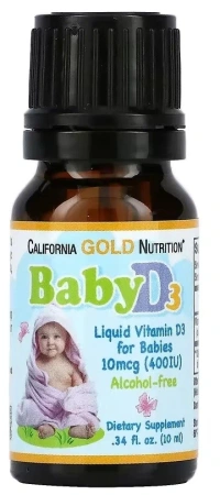 California Gold Nutrition Baby D3 400IU 10ml.