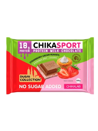 CHIKALAB Молочный шоколад  клубника хруст.тесто 100 гр