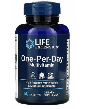 Life Extension One-Per-Day мультивитамины 60 таблеток					