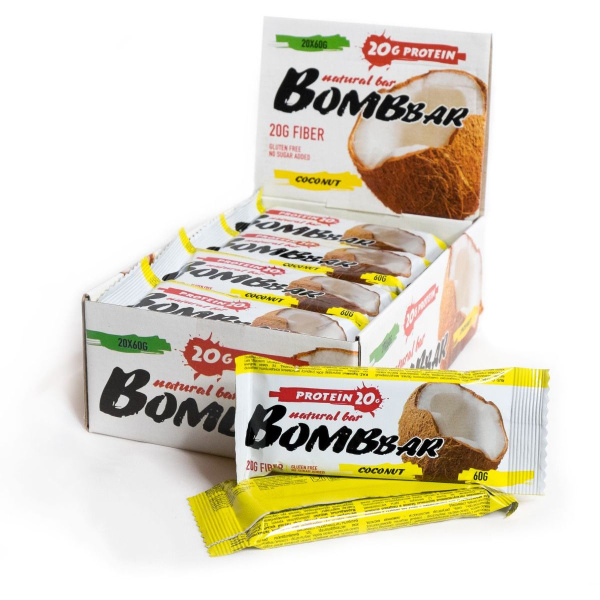 BOMBBAR Протеиновый батончик 60 гр. кокос