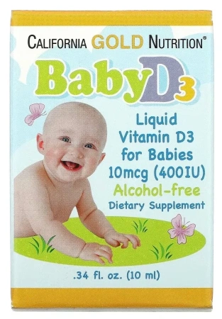 California Gold Nutrition Baby D3 400IU 10ml.