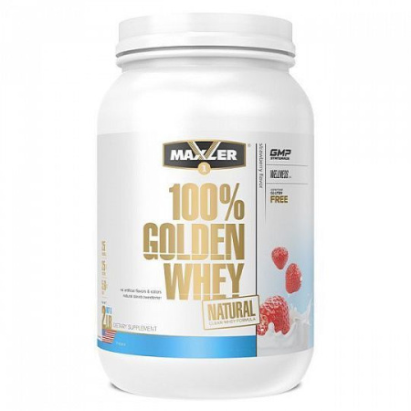 Maxler 100% Golden Whey Natural 907 гр. клубника